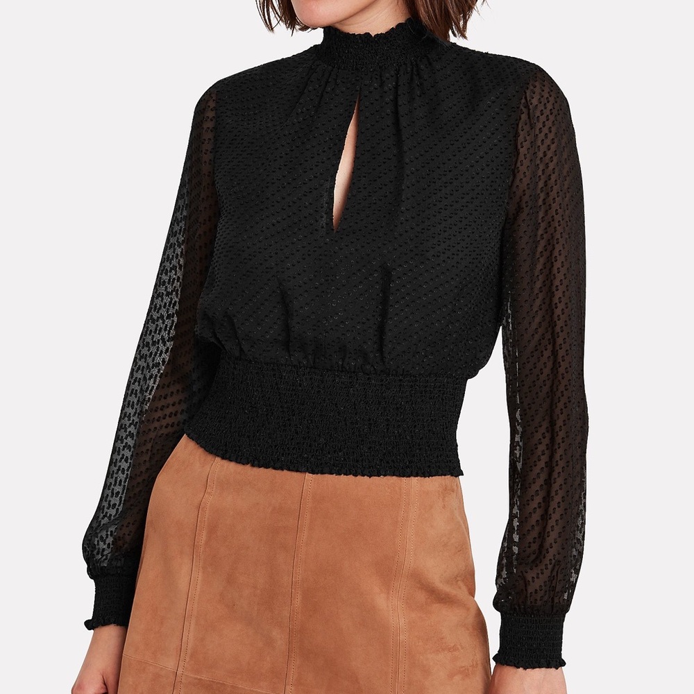 Intermix Silk Melissa Swiss Dot Blouse